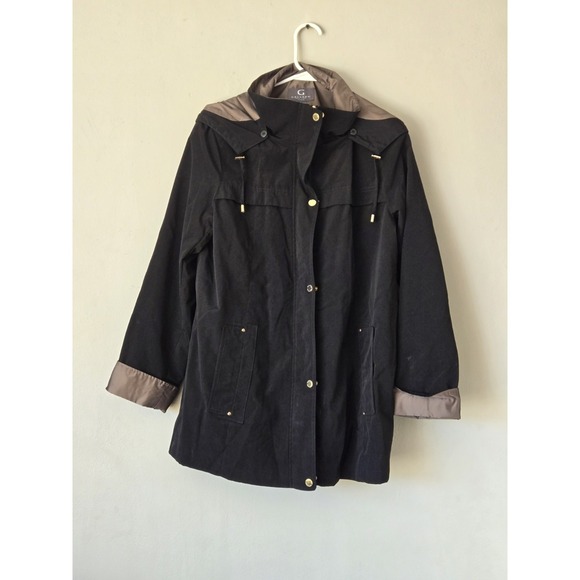 G Gallery New York Petite Large Polyester Jacket Black Removable Liner Coat Hood - Picture 2 of 16